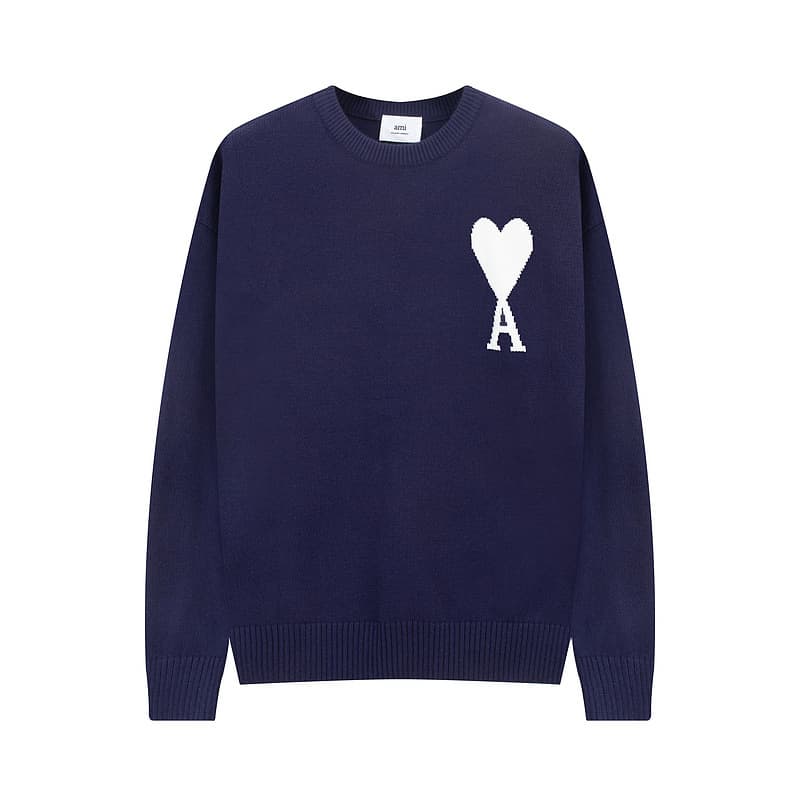 2023 autumn and winter sweater women's knitwear loose round neck knitted couple's love sweater men's and women's same casual