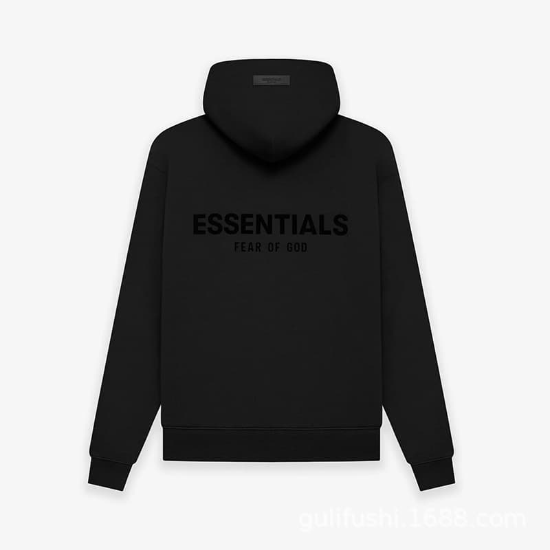 FOG复线ESSENTIALS 第八季复线高街潮牌卫衣后背植绒印花连帽卫衣