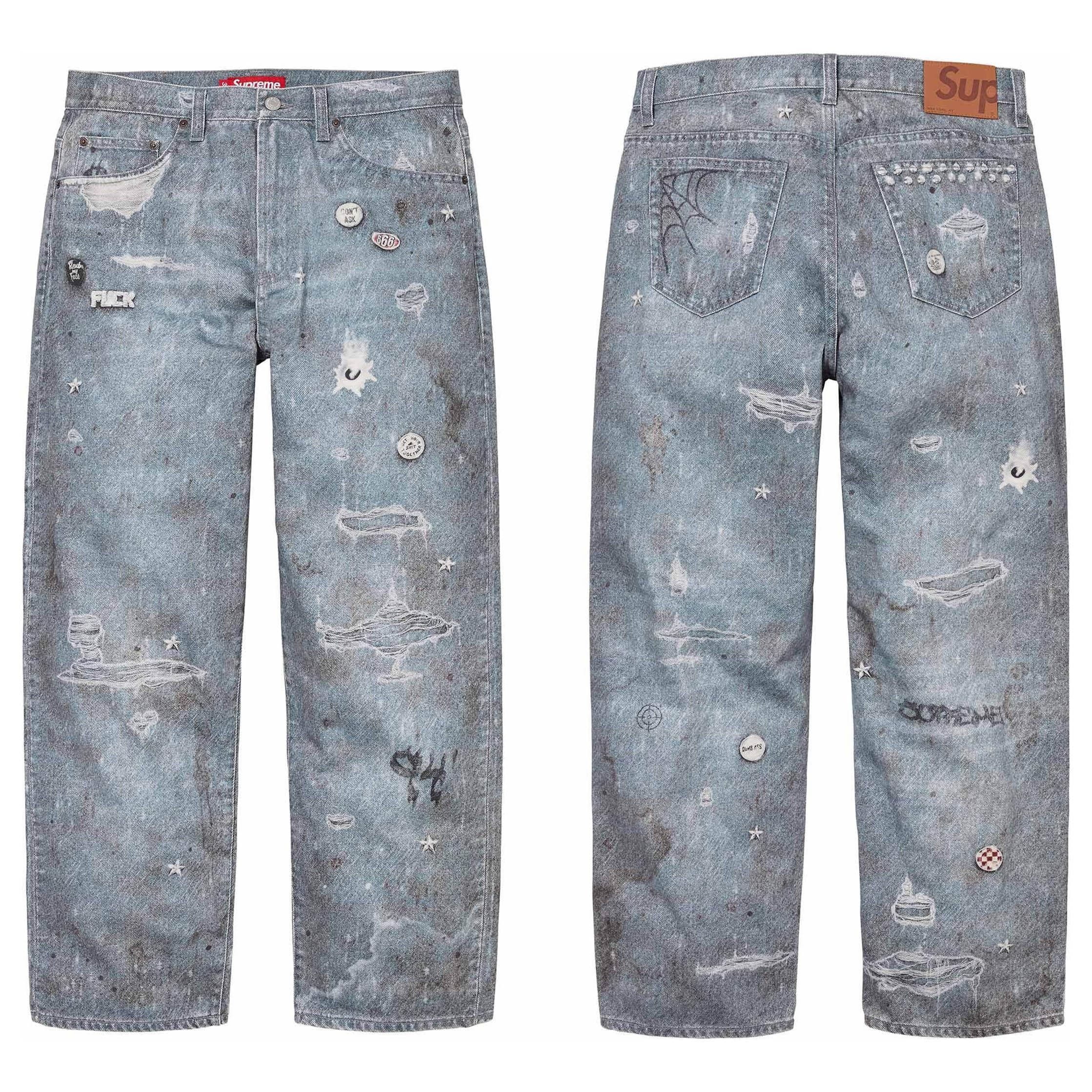 Supreme HJR TROMPE L'OEIL LOOSE FIT JEANS