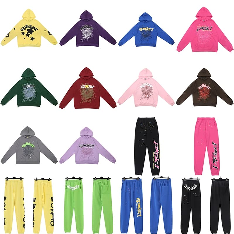SP5 sweatshirt spider web European and American rap star young thug male and female couple trendy hoodie suit