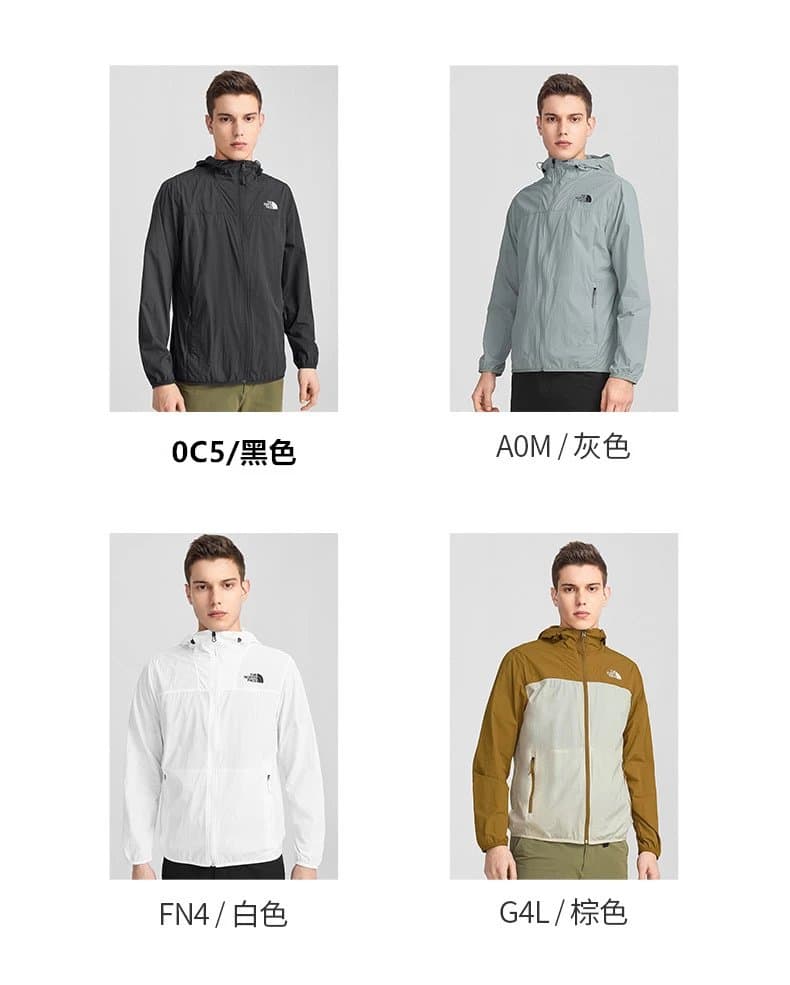 北面TNF皮肤衣2022新款防晒衣男女夏季户外运动情侣款超薄透气风衣运动外套4U8X S-2XL 