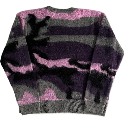 CORTEIZ CREWNECK MOHAIR PURPLE CAMO KNITTED - Image 3