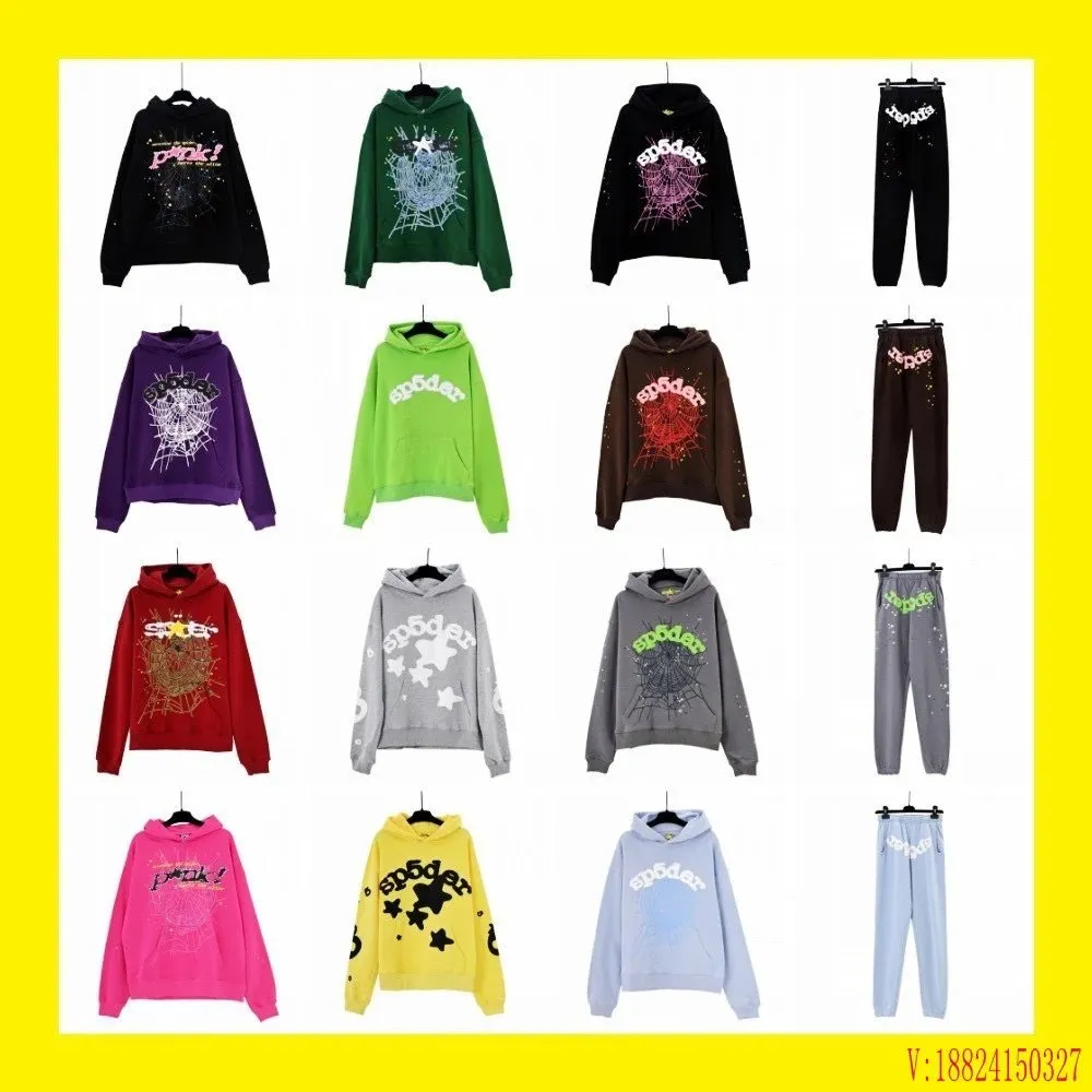 hip-hop singer sp5der printed couple hoodie, men's and women's hoodie, sports suit (81)
