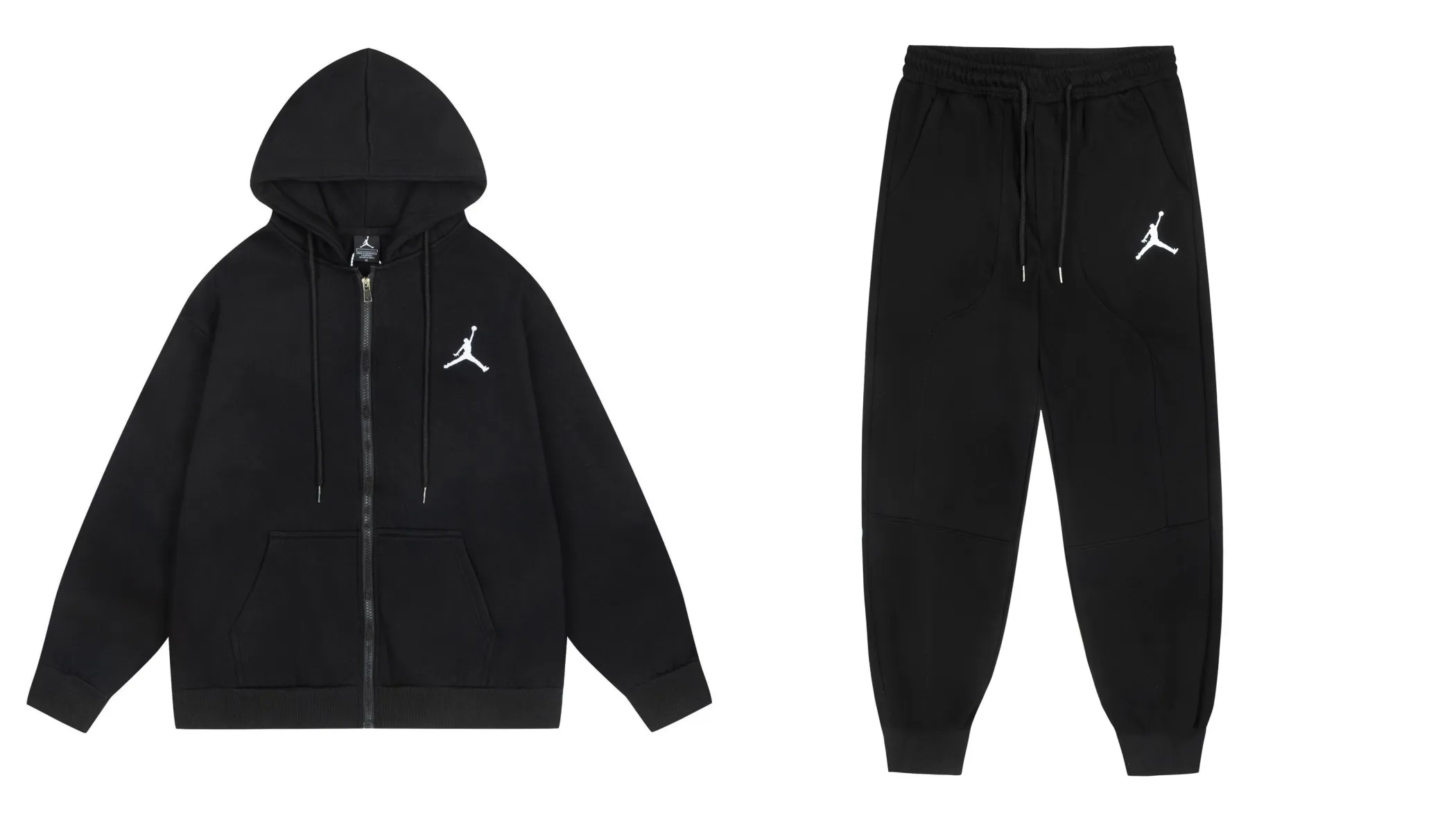 飞人加绒卫衣外套男女情侣上衣连帽衫刺绣外套外贸批发ASI (17) - Main product image by PASL